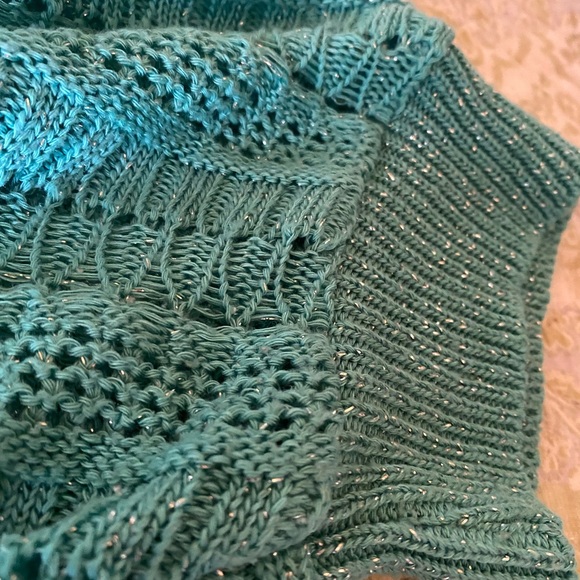 Womens short sleeve sparkly sweater - Picture 6 of 7